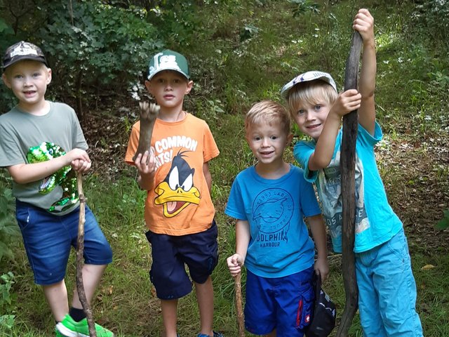 Kinder im Wald