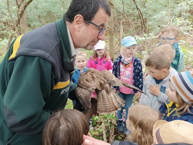 Besuch von Förster Herr Mayr im Wald